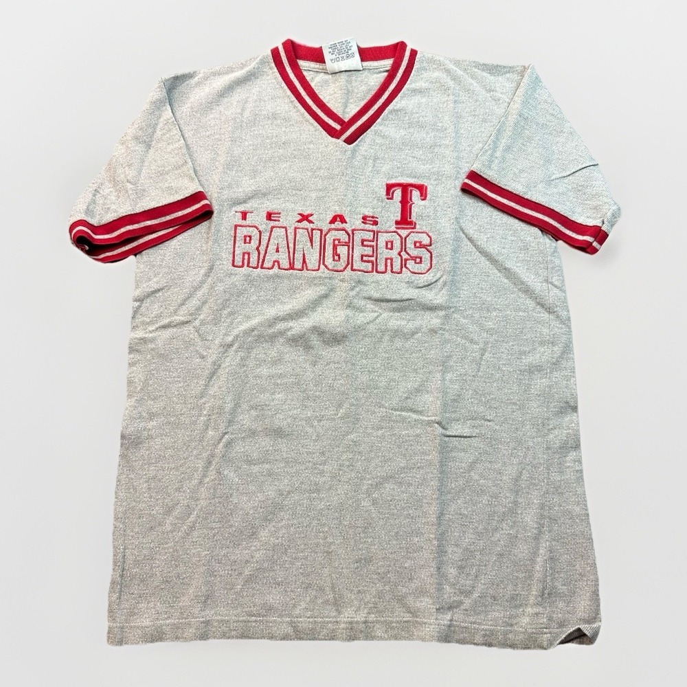 VTG 90s Lee Sports Texas Rangers Heather Grey T Shirt Ringer Men's Xl